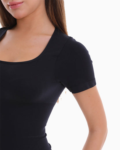 Body manches courtes sculptant