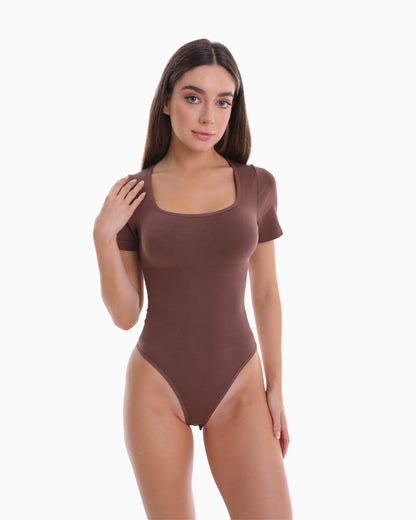 Body manches courtes sculptant